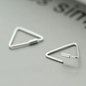 Triangle Earrings, 925 Sterling Silver